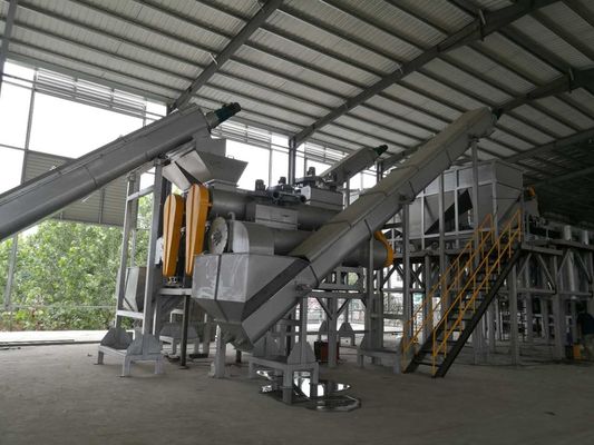 HAUSTIER 1000kg/h, das Maschinen-/Haustierflaschenabfallverwertungsanlage/Haustierflockenreinigungslinie, Plastikwiederverwertungslinie aufbereitet
