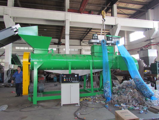 Plastikwiederverwertungsmaschine 2ton/H HAUSTIER Flaschenkapsel-Aufkleber, der Maschine entfernt